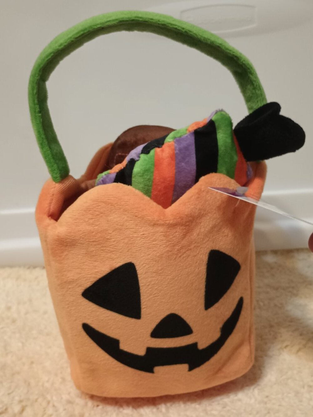4 Piece Halloween Candy Bag Puzzle Plush Dog Toy